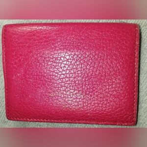 Gucci GUC Pink Leather ID/Card Holder